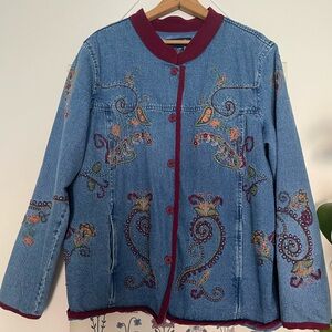 Vintage Embroidered Jean Jacket